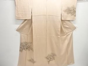 未使用品　東京ますいわ屋　縮緬地　葉模様一つ紋訪問着